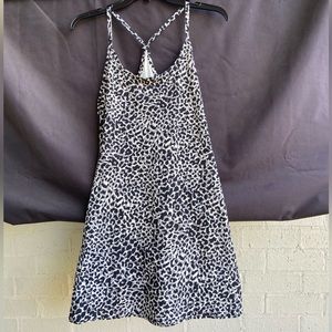 Outdoor Voices Exercise Dress Black and White Leopard Print Size M. Never worn!